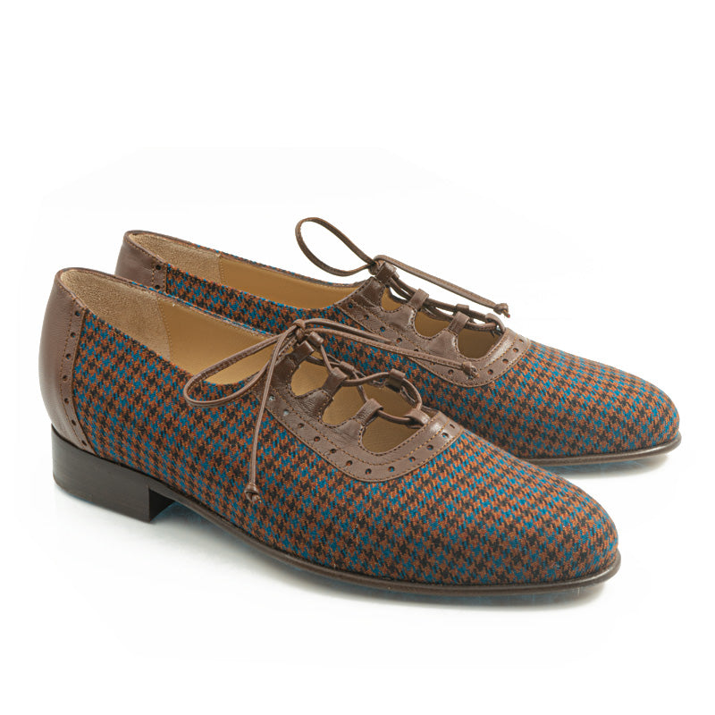 Loch Ness - tweed brun et bleu - Bégum Paris