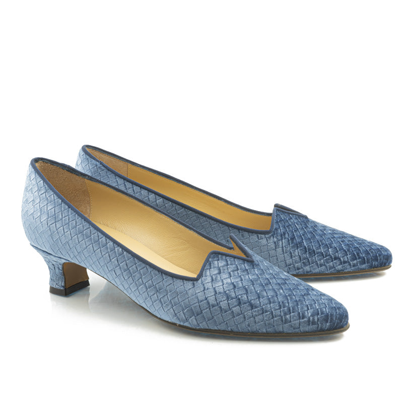 Marquise - velours losange bleu - Bégum Paris