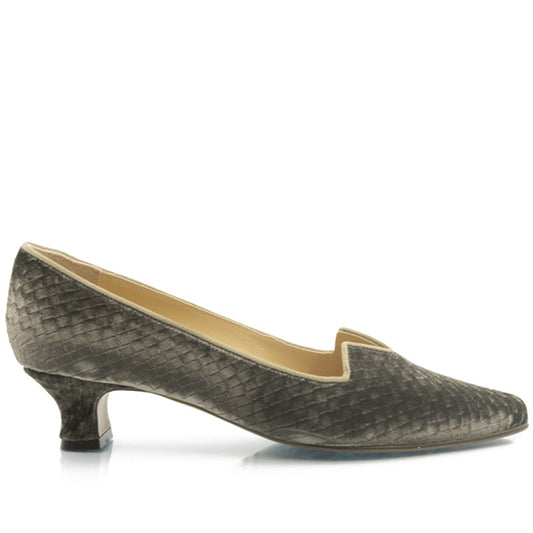 Marquise - velours losange taupe