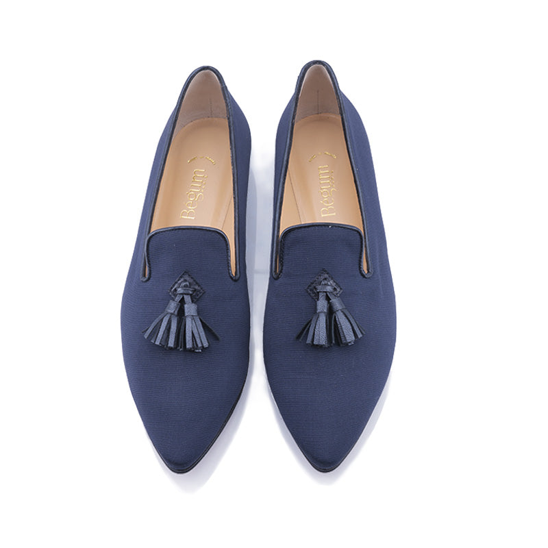 Chistera - gros grain marine - Bégum Paris